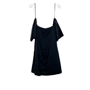 Zara Trafaluc Collection Off Shoulder Shift Dress Navy Size Large Short Sleeve